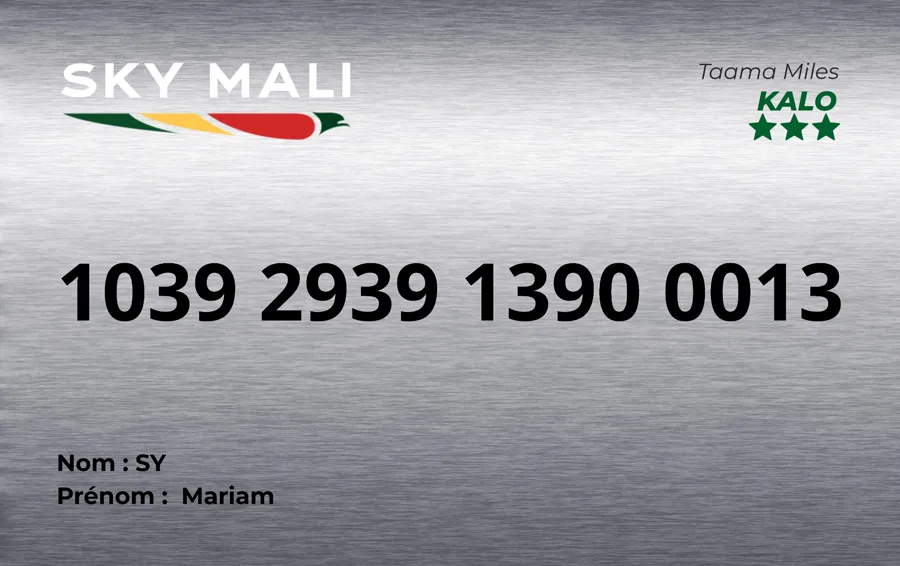 Carte Taama Miles Kalo